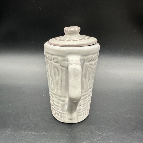 Vintage Frankoma Pottery Creamer Pitcher  7J Aztec Mayan White Serving Tableware - Picture 5 of 11